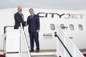 David Pegman (left), Chief Executive, ExCeL London and Pat Byrne, Executive Chairman, CityJet.