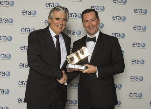 ATR CEO Patrick de Castelbajac (right) presents the award to Pat Byrne, CityJet.